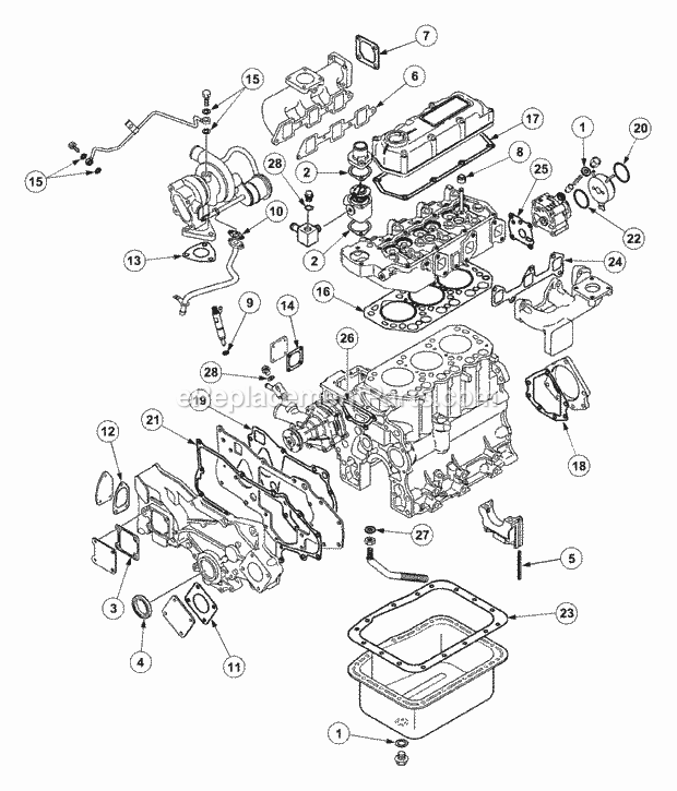 Repair Gasket Kit Diagram and Parts List for 7532 54AF44G-710, 54AH44G-710, 54AN44G-710 Cub Cadet Lawn Tractor